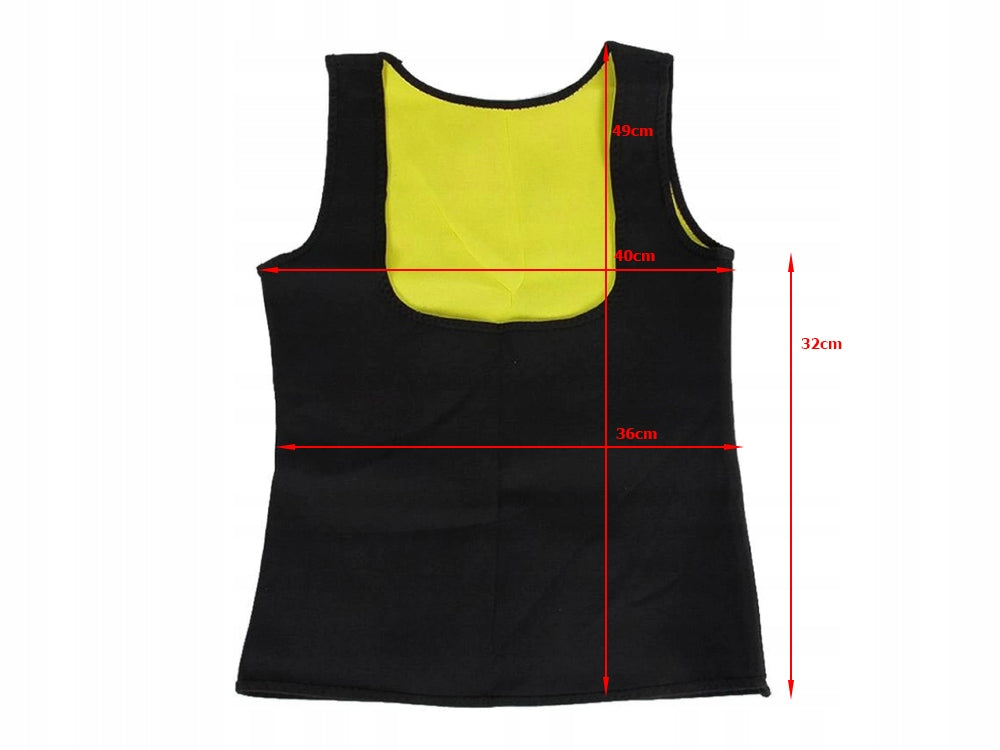 Maiou fitness din neopren dama, Zola®, pentru slabit, negru/verde, marimea XL Maiou fitness din neopren dama, Zola®, pentru slabit, negru/verde, marimea XL